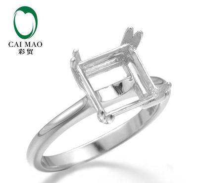 工廠價 白金戒指托 雙爪彩色寶石戒指托 鑲嵌定制 配NGTC