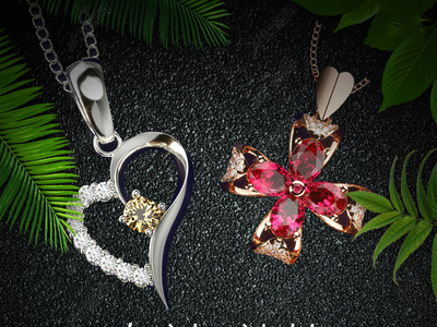 春季時(shí)尚珠寶首飾手機(jī)海報(bào)